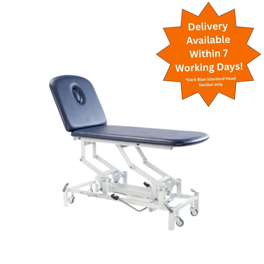 Seers Therapy 2 Section Hydraulic Couch, with head section options (240kg SWL)