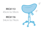 Seers - Laboratory PU Ergonomic Saddle Stool