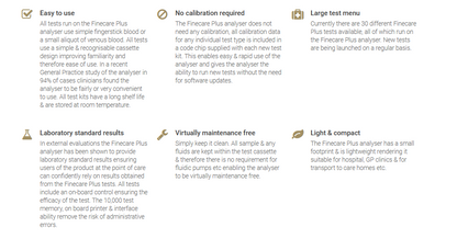 SURESIGN FINECARE PLUS Point Of Care Analyser info