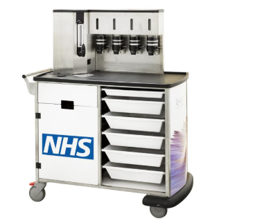 NHS Beverage Trolley- 2 dispensers