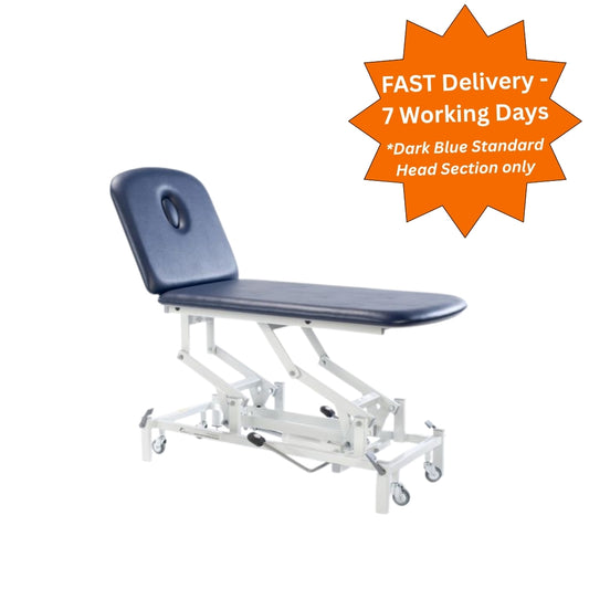 Seers Therapy 2 Section Hydraulic Couch, with head section options (240kg SWL)