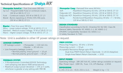 Shalya MX Electrosurgery Unit – Monopolar & Bipolar
