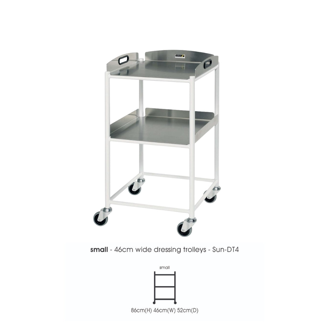 Sunflower Dressing Trolley - Stainless Steel Trays