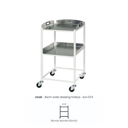 Sunflower Dressing Trolley - Stainless Steel Trays