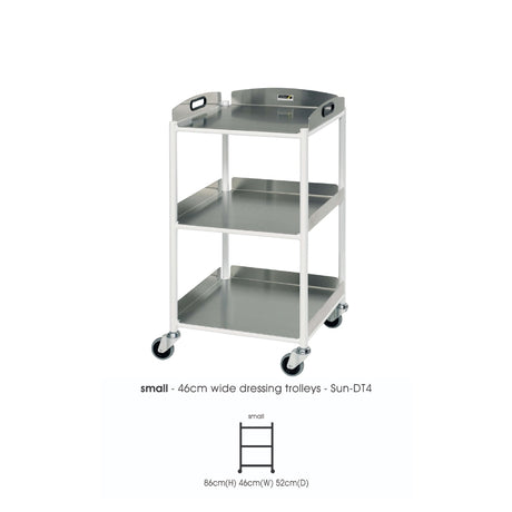 SunflowerDressingTrolley-StainlessSteelTrayssealmedicalsupplies 1