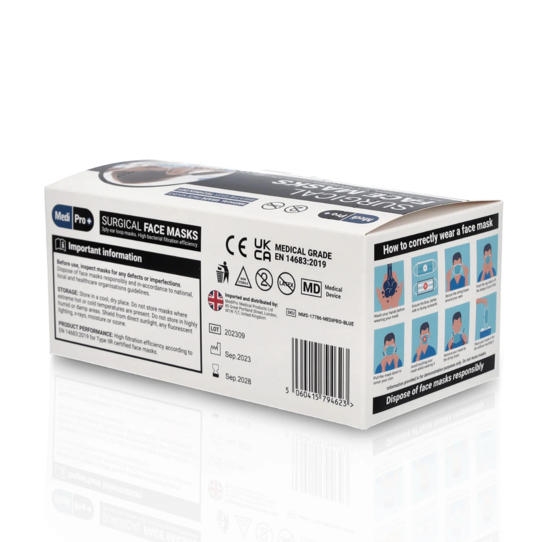 Surgical Face Masks - Type IIR Certified x 50