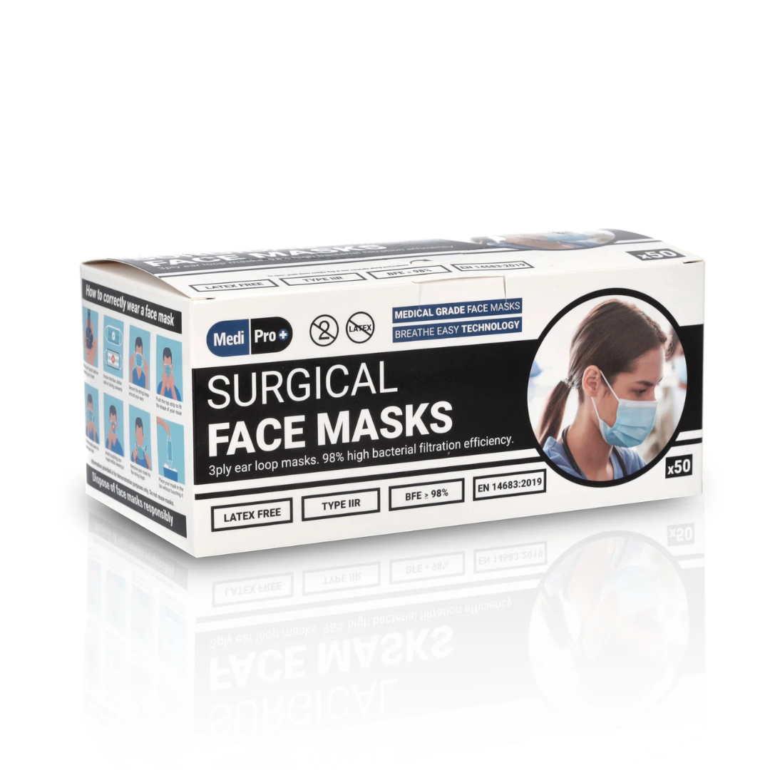Surgical Face Masks - Type IIR Certified x 50