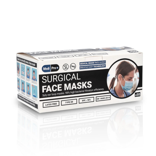 Surgical Face Masks - Type IIR Certified x 50
