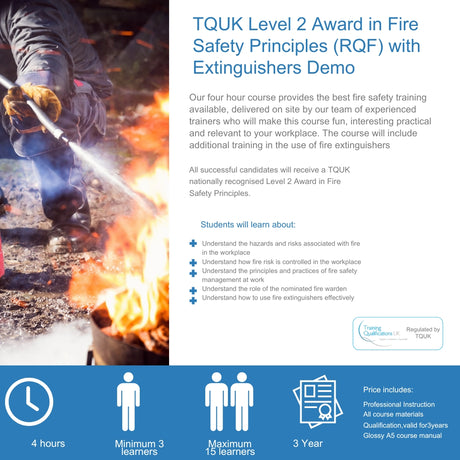 TQUKLevel2AwardinFireSafetyPrinciples RQF withExtinguishersDemo
