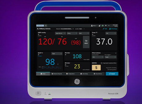 Portrait™ VSM Vital Signs Monitor display 