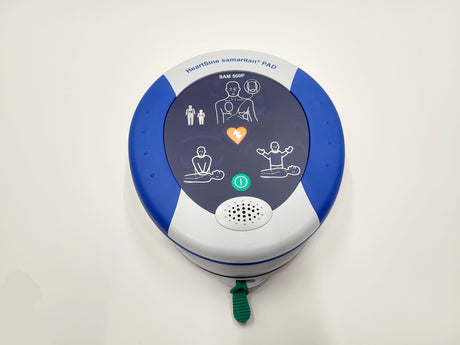 Pre-owned HeartSine 500P Defibrillator with CPR Advisor dispaly
