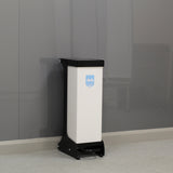 28 Litre Metal Fixed Body Clinical Waste Bin black and white