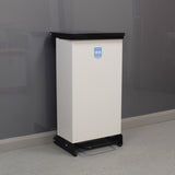 80 Litre Metal Fixed Body Clinical Waste Bin - black and white 