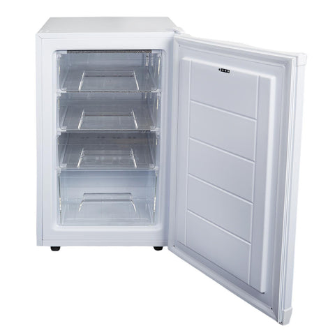 50cm White Freestanding Under Counter Freezer 80L - SIA UCF50WH internal view