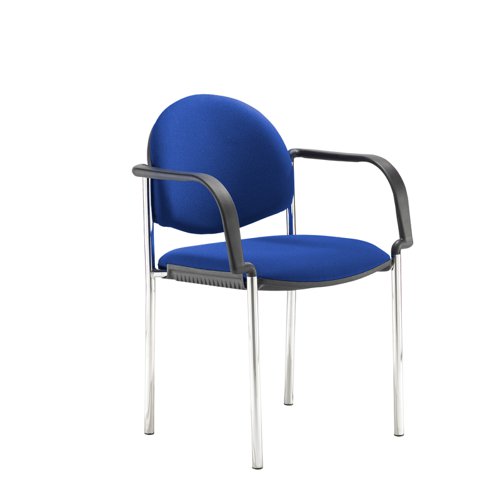 Multi purpose chair, with arms, blue fabric