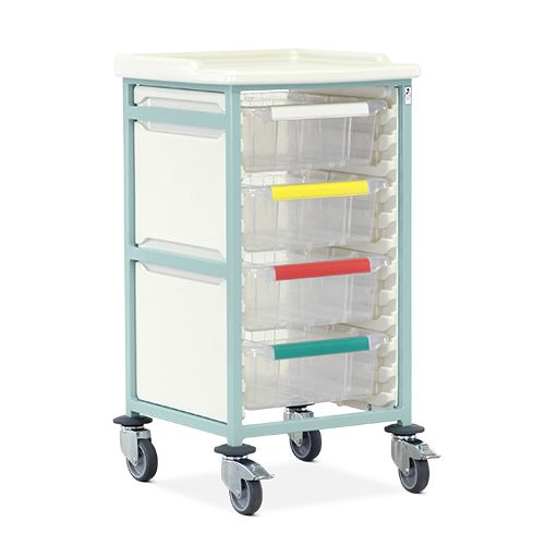 Caretray Trolley - Mild Steel, Standard Level, Single Column CTM1/10/4D