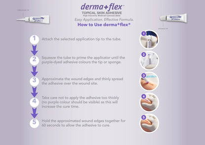 Chemence Medical Dermaflex Skin Adhesive – Topical Wound Closure Glue 10 Treatments