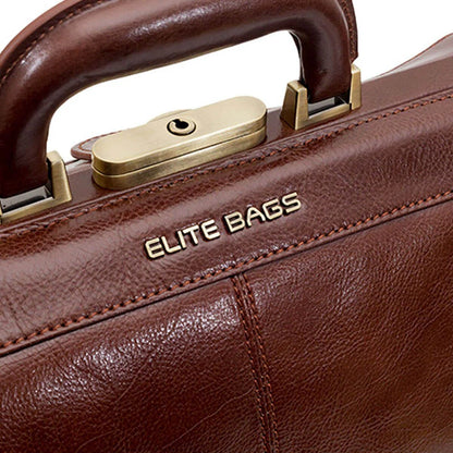 Elite Traditional Medical Bag - Brown Leather