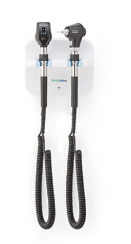 Welch Allyn Green Series 777 Wall Transformer with Coaxial LED Ophthalmoscope and MacroView Basic LED Otoscope