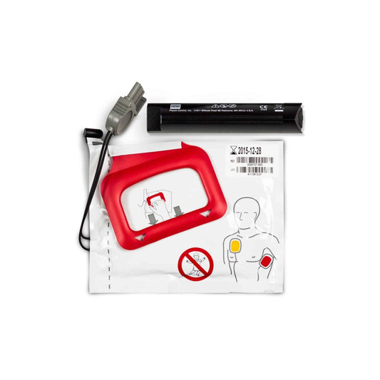 Physio Control Lifepak CR-Plus CHARGE-PAK battery and 1 set of electrode pads