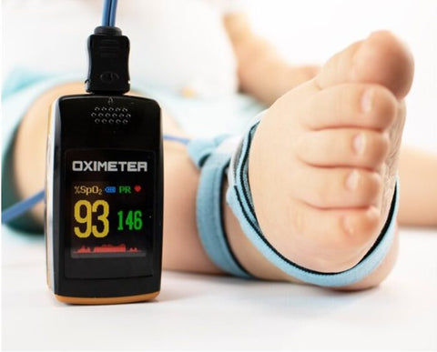 Creative PC-60E Finger Pulse Oximeter with Neonate/Infant Foot Wrap Sensor