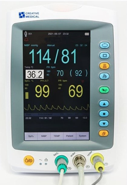 Creative PC-900Plus Touchscreen Vital Signs Monitor, Analogue SpO2, NIBP, YSI Temperature (Single)