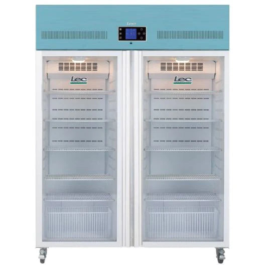 Lec Medical 1200 Litre Freestanding Large Fridge - Glass Door - PGR1200