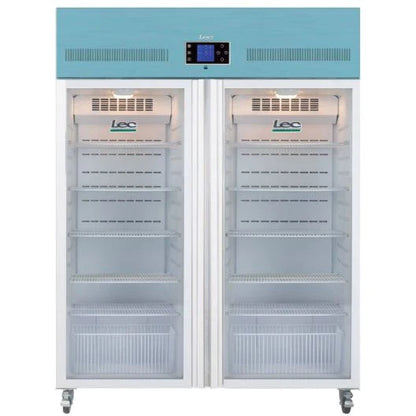 Lec Medical 1200 Litre Freestanding Large Fridge - Glass Door - PGR1200