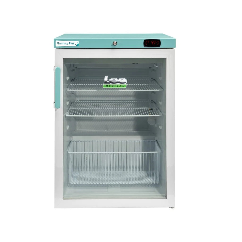 Lec PPGR158BT-UK Under Counter Medical Fridge – Glass Door – 154 Litre