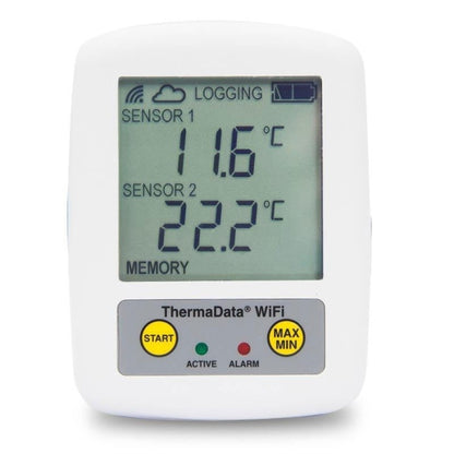 ThermaData® WiFi 2-Channel Thermocouple Logger
