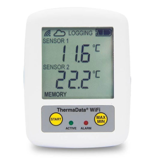 ThermaData® WiFi 2-Channel Thermocouple Logger