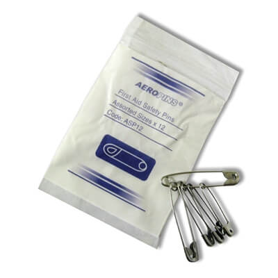 Aero Healthcare - AEROPIN SAFETY PINS 3 SIZES NICKLE PLATED  - PACK 144