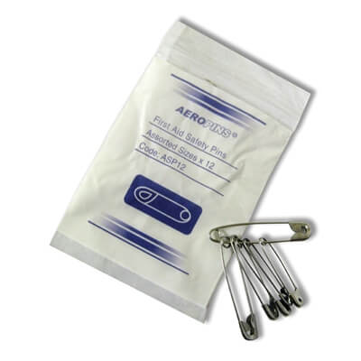 Aero Healthcare - AEROPIN SAFETY PINS 3 SIZES NICKLE PLATED  - PACK 144