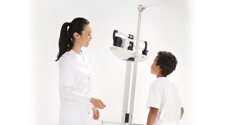 seca 700 - Mechanical column scale with sliding beams (160 kg / 440 lbs)