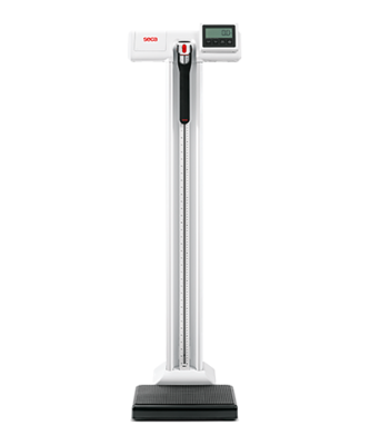seca 777 NEW - Digital high capacity column scale with eye level display, built-in telescopic height measure, tilt proof platform, BMI