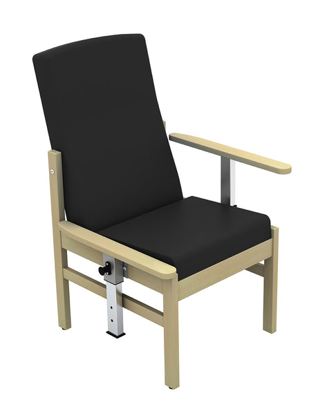Sunflower - Atlas Patient Mid Back Arm Chair with Drop Arms - black