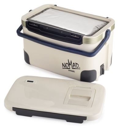 A beige Nomad Medical Cooler 28L - lid off view