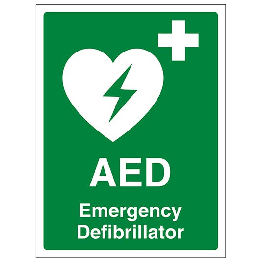 AED Wall Sign Self Adhesive Vinyl