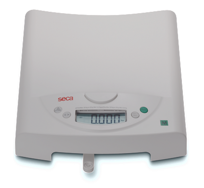 seca 384 - 2-in-1: Digital class III lightweight & portable baby scales & flat scale for toddlers - Approved by the Child Growth Foundation