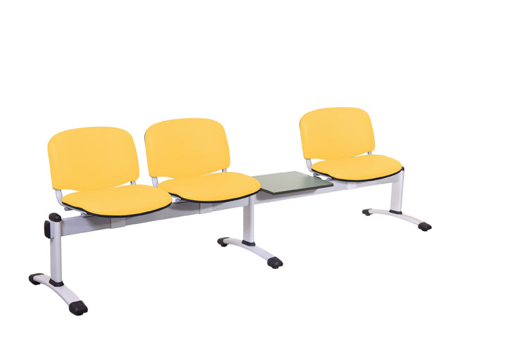 Sunflower - Visitor 4 Section Module - Incorporating 3 Seats/Backs & 1 Magazine Table