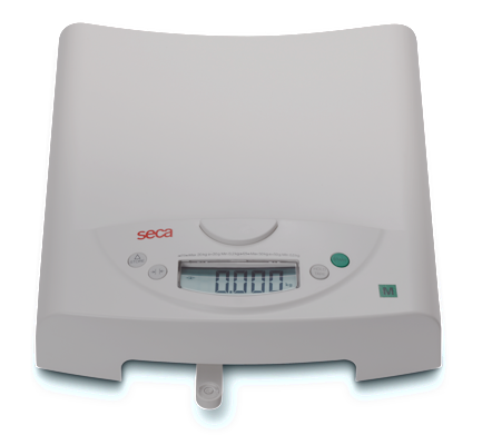 Seca 385 - 2-in-1: Digital class III lightweight & portable baby scale & flat scale for toddlers with high capacity - Approved by the Child Growth Foundation