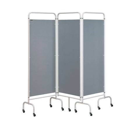 Sunflower - 3 Panel Mobile Folding Hospital Ward Screen - grey 