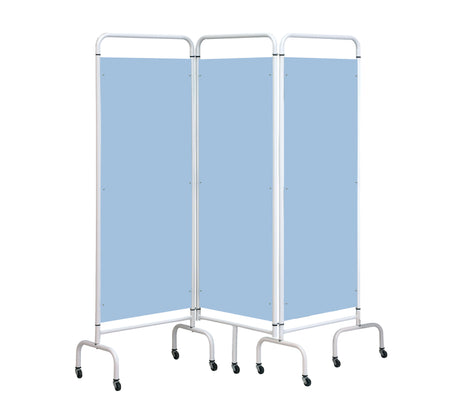 Sunflower - 3 Panel Mobile Folding Hospital Ward Screen - blue