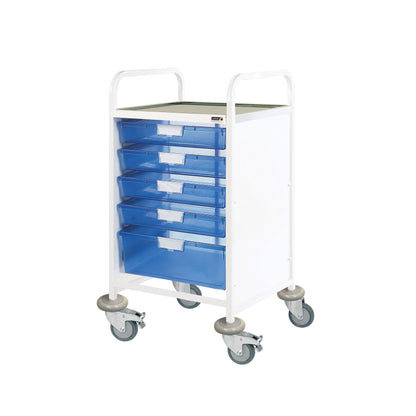VISTA 50 Clinical Trolley, 4 Single & 1 Double Depth Trays