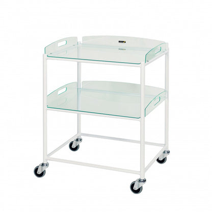 Sunflower - Dressing Trolley, 2 Glass Effect Safety Trays 66cm wide