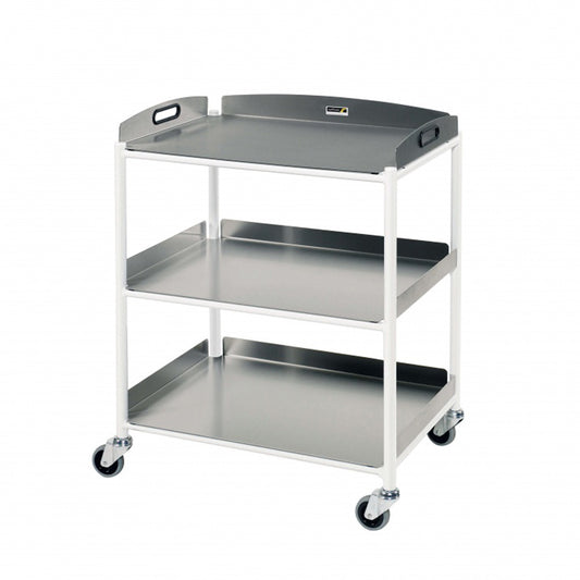 Sunflower - Dressing Trolley, 3 Stainless Steel Trays 66cm wide