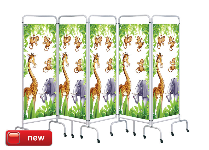 Sunflower - 5 Panel Mobile Folding Hospital Ward Screen