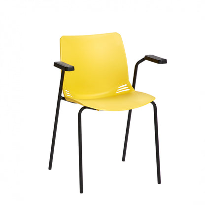Sunflower - Neptune Visitor Chair with Arms and Moulded Seat