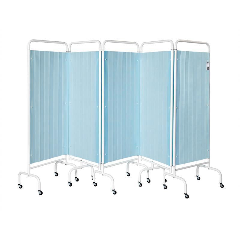 Sunflower - 5 Panel Mobile Folding Curtained Screen