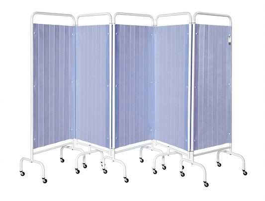 Sunflower - 5 Panel Mobile Folding Curtained Screen